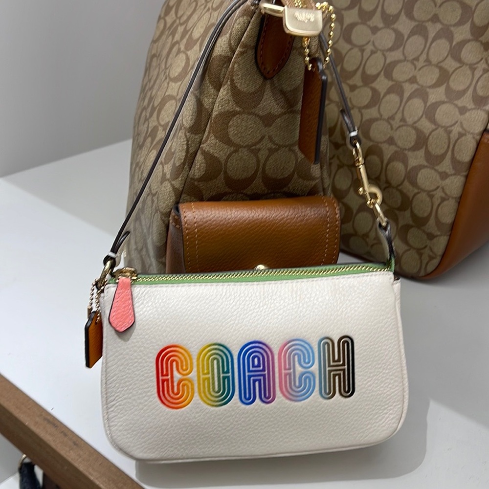 Coach Nolita 19 With Rainbow Coach 
Gold/Chalk Multi - Picture 16 of 16